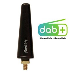 Simoni Racing Antenne d'Aluminium 'Real' Special M5 - Noir - Longueur 6cm - sur mesure pour Alfa/Fiat/Lancia