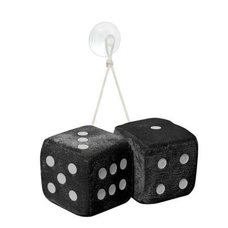 Simoni Racing Microfibre Big Dices 10x10cm - Noir - Set de 2 pièces