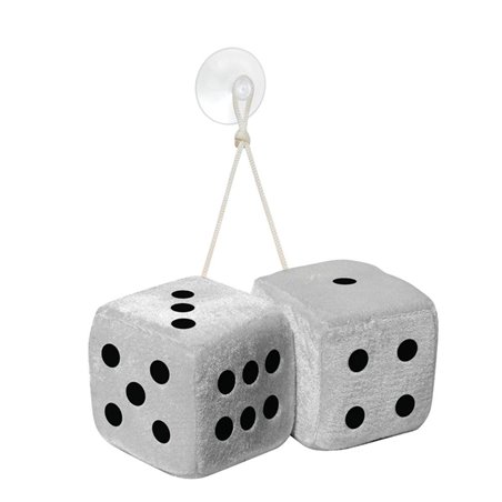 Simoni Racing Microfibre Big Dices 10x10cm - Blanc - Set de 2 pièces