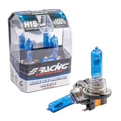 Simoni Racing Ampoules Halogène 'Blue Ice Racing' H15 (4200K) 12V/55-15W, set de 2 pièces ECE-R37