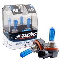Simoni Racing Ampoules Halogène 'Blue Ice Racing' H8 (4200K) 12V/35W, set de 2 pièces ECE-R37