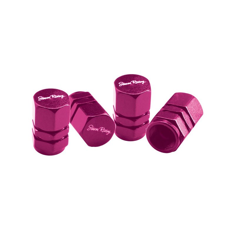 Simoni Racing Bouchons de Valve Hexagonal - Rose - 4 pièces