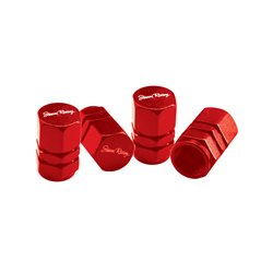 Simoni Racing Bouchons de Valve Hexagonal - Rouge - 4 pièces