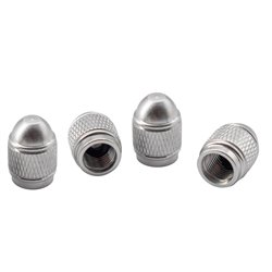 Simoni Racing Bouchons de Valve Ogiva - Chrome - 4 pièces