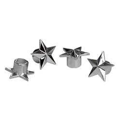 Simoni Racing Bouchons de Valve Chrome Star - Chrome - 4 pièces