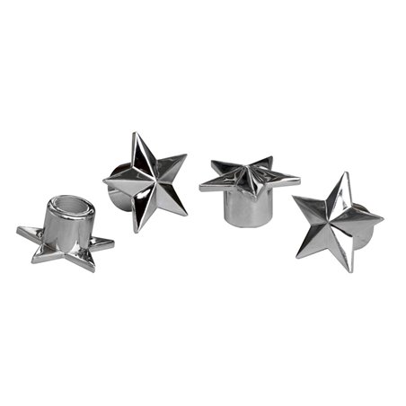 Simoni Racing Bouchons de Valve Chrome Star - Chrome - 4 pièces