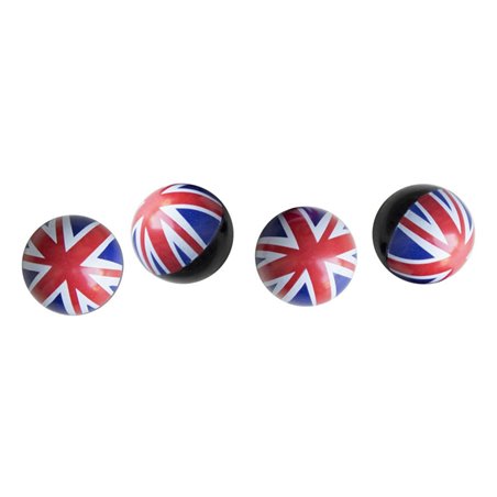 Simoni Racing Bouchons de Valve UK Flag - Bleu/Rouge/Blanc - 4 pièces