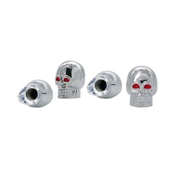 Simoni Racing Bouchons de Valve Skeletor - Chrome - 4 pièces