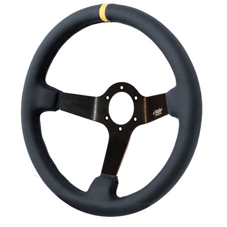 Simoni Racing Volant Universel Carrera - Eco-Cuir Noir - Diamètre 350mm