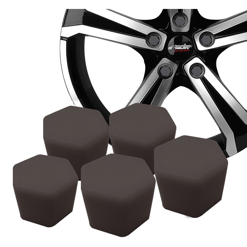 Simoni Racing Caches-Écrou de Roue Soft Sil - 19mm - Noir - Set de 20 pièces