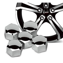 Simoni Racing Caches-Écrou de Roue - 17mm - Chrome - Set de 20+1 pièces