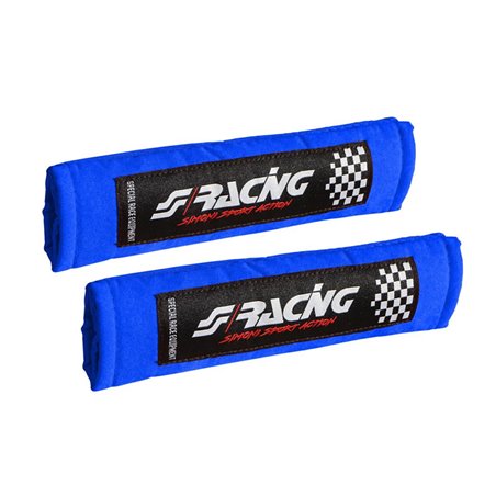 Simoni Racing Protège Ceinture de Sécurité Sport - Bleu - 2 pièces