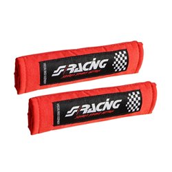 Simoni Racing Protège Ceinture de Sécurité Sport - Rouge - 2 pièces