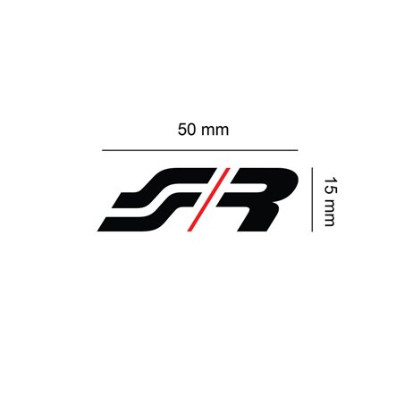 Simoni Racing Auto-Collant 'SR' - 50x15mm