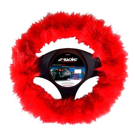 Simoni Racing Couvre-Volant Fluffy Fur - Rouge - 37-39cm