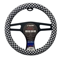 Simoni Racing Couvre-Volant Pied de Poule - Textile Noir/Blanc - 37-39cm
