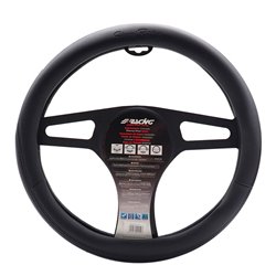 Simoni Racing Couvre-Volant Easy Black - Eco-Cuir Noir - 37-39cm