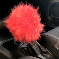 Simoni Racing Housse pour Pommeau de Vitesse Fluffy Fur - Rouge