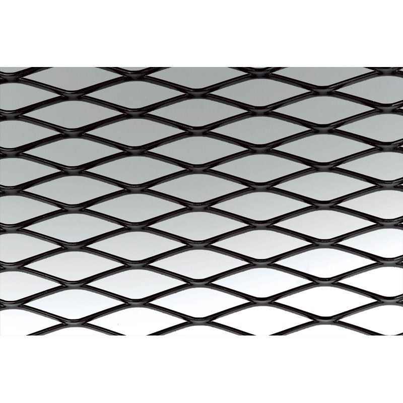 Simoni Racing Grille de Calandre Aluminium Noir - 100x30cm - Maille Large