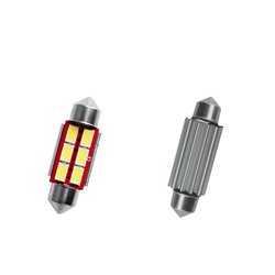 Simoni Racing Festoon Ampoules 6-LED 36mm 'Canbus No-Polarity' - Blanc - Set de 2 pièces