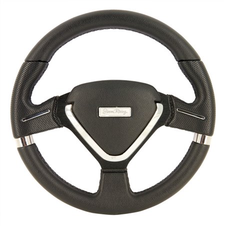 Simoni Racing Volant Universel Montecarlo - Eco-Cuir Noir - Diamètre 320mm