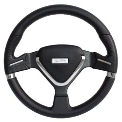 Simoni Racing Volant Universel Montecarlo - Eco-Cuir Noir - Diamètre 350mm