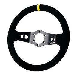 Simoni Racing Volant Universel Rally - Suède Noir - Diamètre 320mm