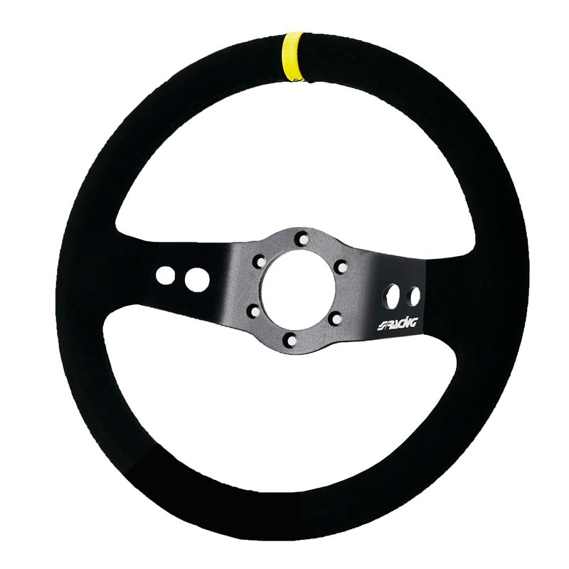Simoni Racing Volant Universel Rally - Suède Noir - Diamètre 320mm