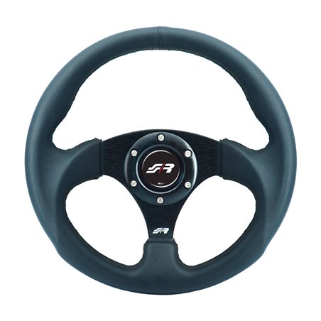 Simoni Racing Volant Universel 'Rolle' - Eco-Cuir Noir - Diamètre 300mm