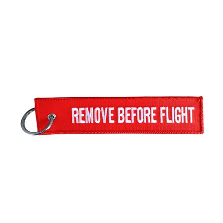 Simoni Racing Porte-Clés Remove Before Flight - Rouge