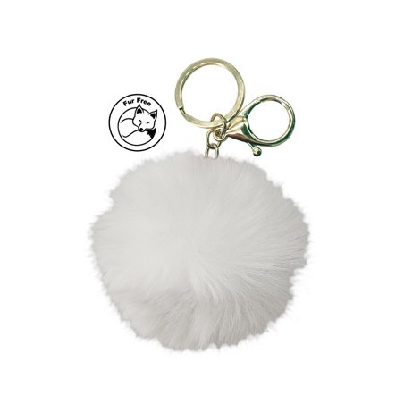 Simoni Racing Porte-Clés Fluffy Fur - Blanc