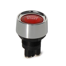 Simoni Racing Bouton démarrer - Chromé avec éclairage rouge - 12V/50Amp