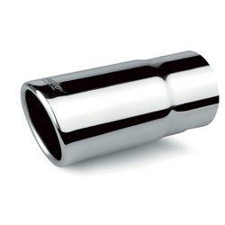 Simoni Racing enjoliveur d'échappement Rond/Oblique Inox - Ø63xL140mm - Montage ->58mm