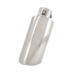 Simoni Racing enjoliveur d'échappement Ovale/Oblique Inox - 150x100xL250mm - Montage ->54mm