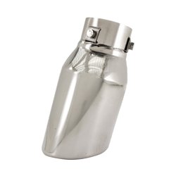 Simoni Racing enjoliveur d'échappement Ovale Inox - 135x85xL185mm - Montage ->60mm