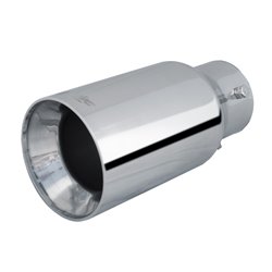 Simoni Racing Embout d'échappement Rond/Droit Inox - Ø90xL185mm - Montage 34-59mm