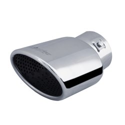 Simoni Racing enjoliveur d'échappement Ovale/Oblique Inox - 86x118xL160mm - Montage 44->76m