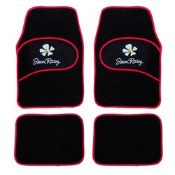 Simoni Racing Tapis de Sol Universel Daisy - Noir/Rouge - 4 pièces