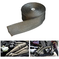 Simoni Racing Kit Ruban Isolant pour Échappement 1 - 15m x 5cm + 6 colliers < 1000°C - Fibre de Titane