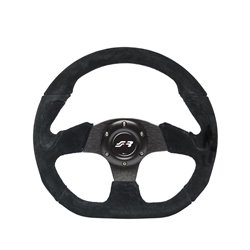 Simoni Racing Volant Universel X2 Shammy Leather - Suède Noir - Diamètre 330mm