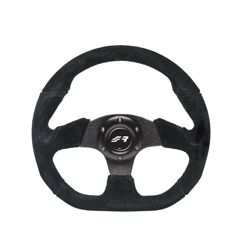 Simoni Racing Volant Universel X2 Shammy Leather - Suède Noir - Diamètre 330mm
