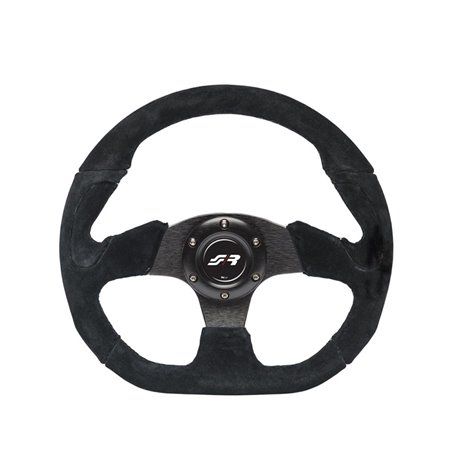 Simoni Racing Volant Universel X2 Shammy Leather - Suède Noir - Diamètre 330mm