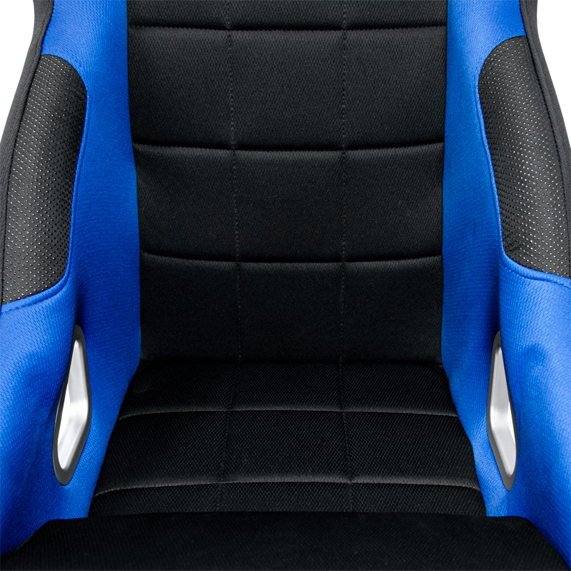 Siège baquet 'K5' - Noir/Bleu - Dossier fixe - incl. glissières