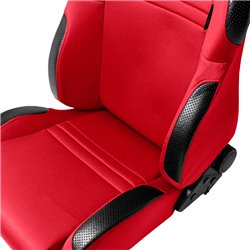 Siège baquet 'T Eco' - Rouge - Dossier régable - incl. glissières