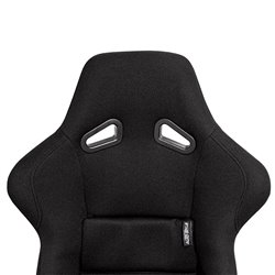 Siège baquet 'BS1' - Noir - Dossier fixe en polyester - incl. glissières