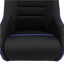 Siège baquet 'Classic RS' - Noir/Bleu - Dossier fixe + Appuie-tête intégré - incl. glissières