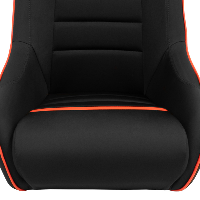 Siège baquet 'Classic RS' - Noir/Rouge - Dossier fixe + Appuie-tête intégré - incl. glissières