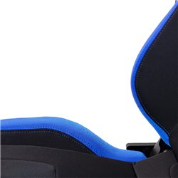 Siège baquet 'RS6-II' - Tissu Noir/Bleu - Dossier régable - incl. glissières