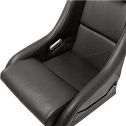 Siège baquet 'MO' - Simili Cuir Noir - Dossier fixe en polyester - incl. glissières