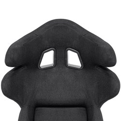 Siège baquet 'JJ' - Noir - Dossier fixe en polyester - incl. glissières